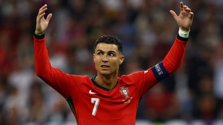 Cristiano Ronaldo, a cuartos de final de la Eurocopa 2024. Foto: Reuters.
