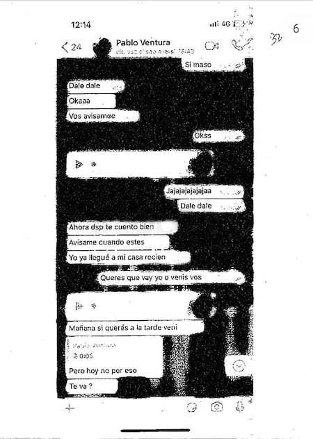 Crimen en Villa Gesell, whatsapp de Pablo Ventura