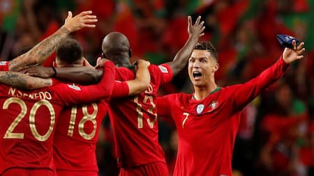 Festejo de Portugal y Cristiano Ronaldo tras ganar Liga de las Naciones UEFA (Reuters)
