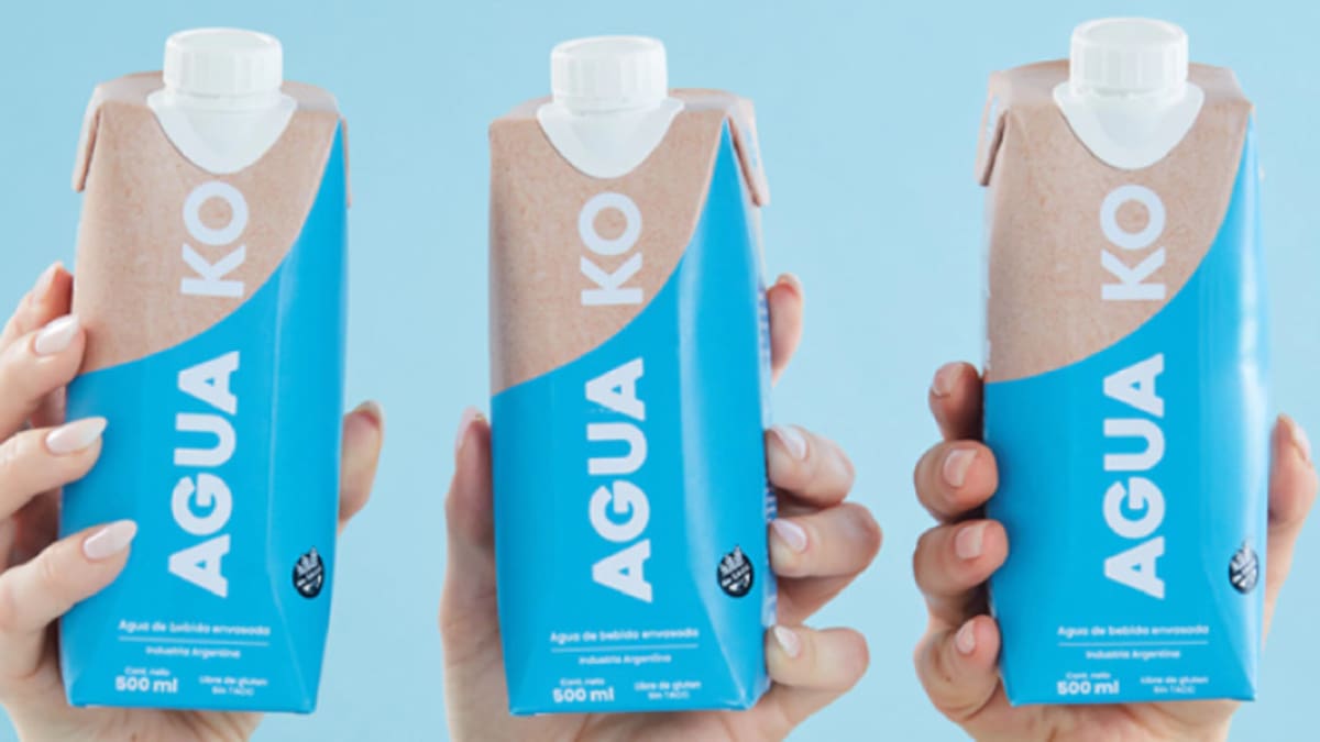 "KO Agua": la primera empresa argentina que comercializa agua en caja para evitar la contaminación medioambiental