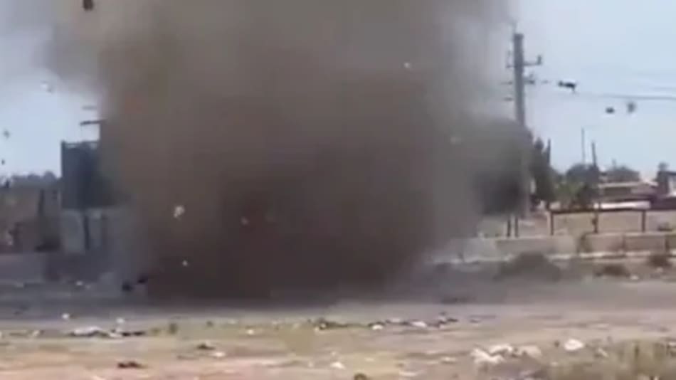 El dust devil que se registró en Florencio Varela.