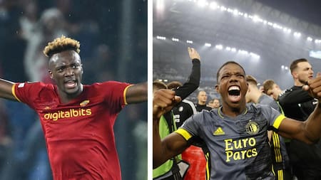 Conference League, Roma y Feyenoord. Fotos: EFE.