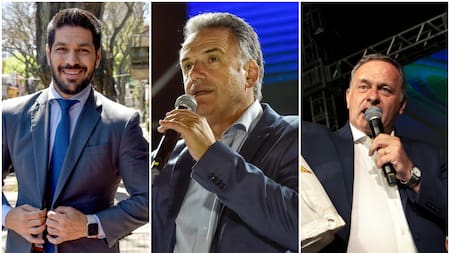 Andrés Ojeda, del Partido Colorado; Yamandú Orsi, del Frente Amplio; Álvaro Delgado, del Partido Nacional, los 3 candidatos principales que compiten por la presidencia de Uruguay. Fotos: EFE.