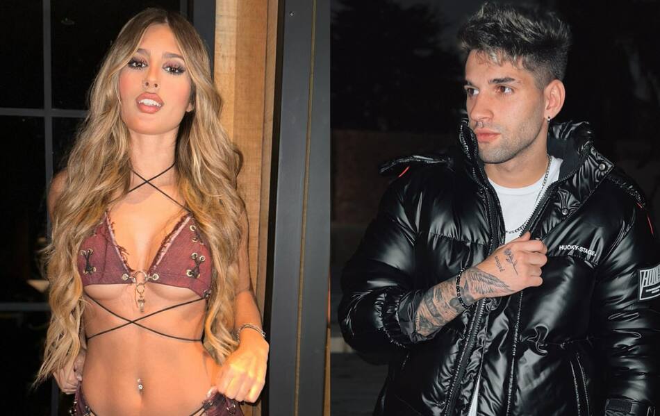 Julieta Poggio y su ex, Lucca Bardelli. Fotos: Instagram.