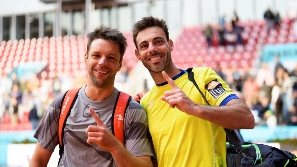 Horacio Zeballos y Marcel Granollers en Masters 1000 de Madrid. Foto: NA.