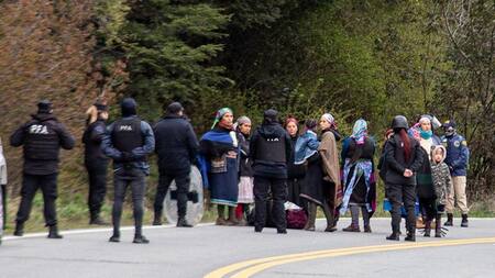 Operativo contra usurpaciones mapuches. Foto: NA.