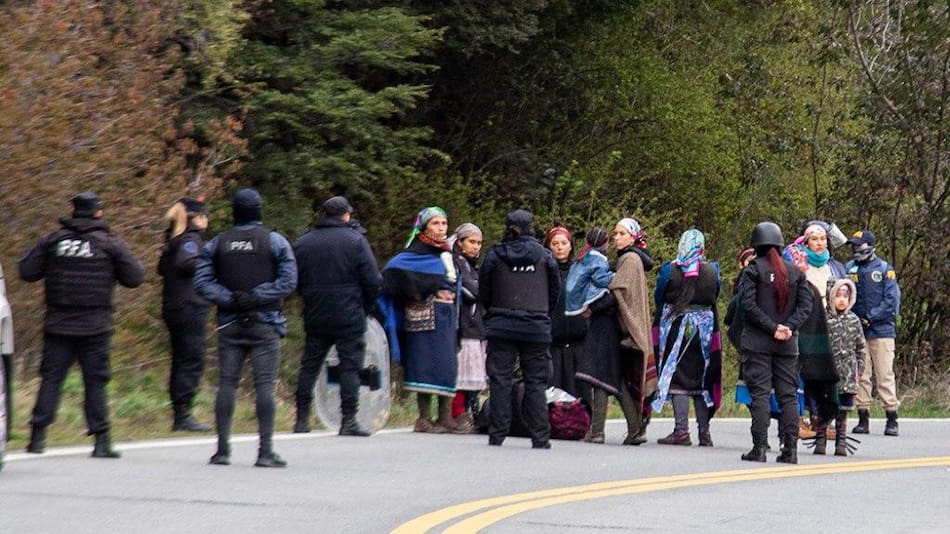 Operativo contra usurpaciones mapuches. Foto: NA.