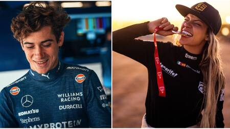 Christine GZ dejó sin palabras a Franco Colapinto en medio de una entrevista. Fotos: Instagram/francolapinto - christinegz.