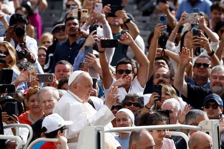 El papa Francisco y su audiencia semanal en el Vaticano. Foto: Reuters
