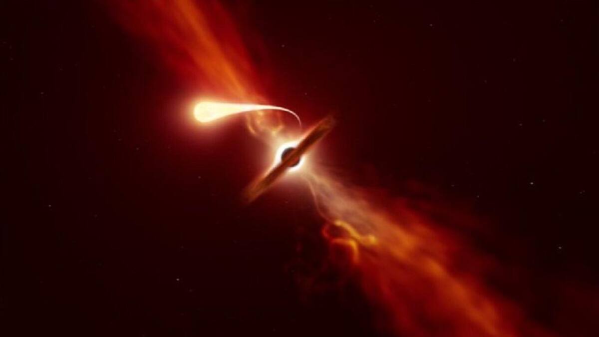 Agujero negro se traga una estrella