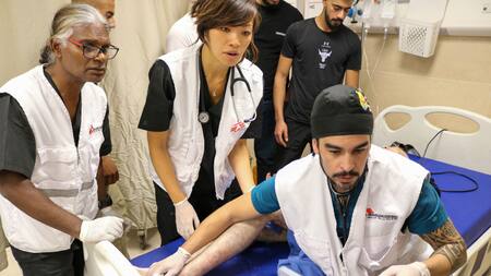 Médicos Sin Fronteras en Gaza. Foto: x @MSF.