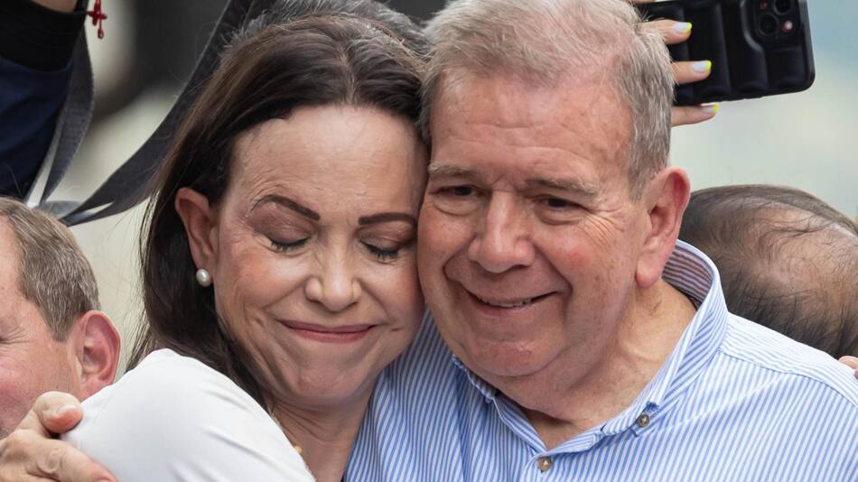 María Corina Machado y Edmundo González Urrutia. Foto: EFE.