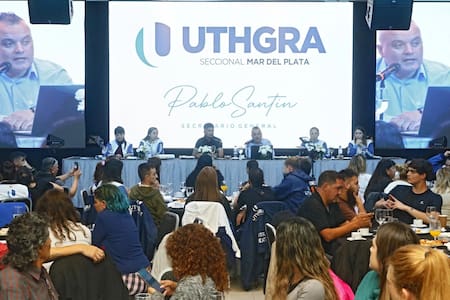 Acto político de UTHGRA Mar del Plata. Foto: X/@0223comar