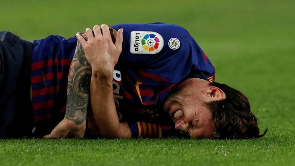 Lesión de Messi en el brazo (Reuters)