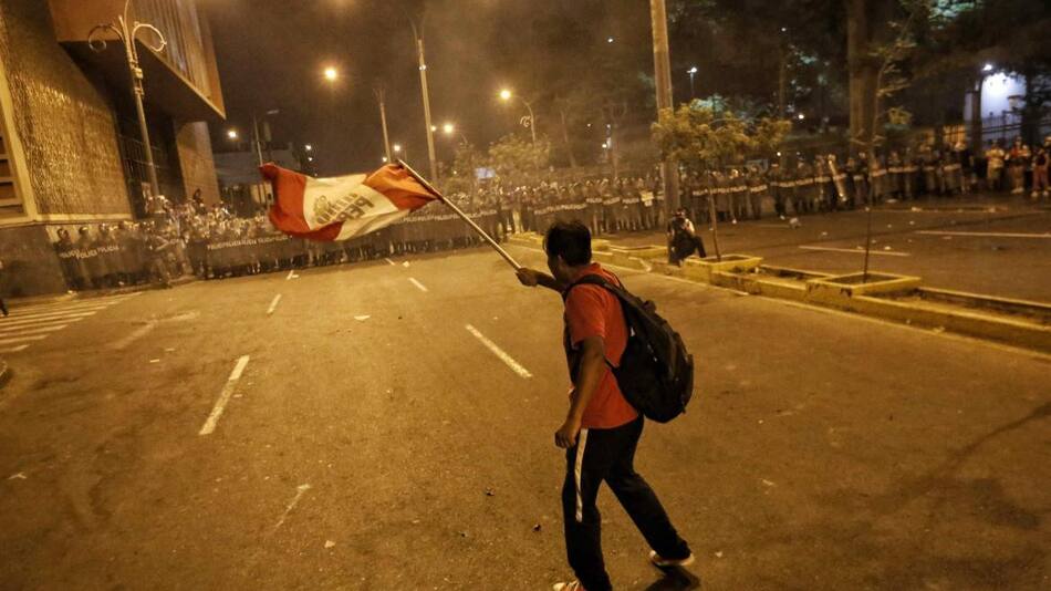 Protestas en Perú. Foto: EFE