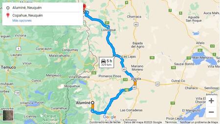 La Ruta del Pehuén. Foto: Google Maps