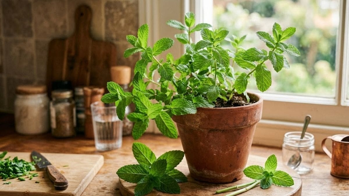 Menta: ideal para macetas y recetas frescas.