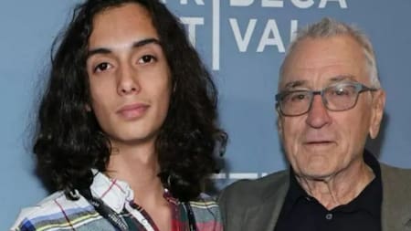 Robert De Niro junto a su nieto. Foto: redes sociales.