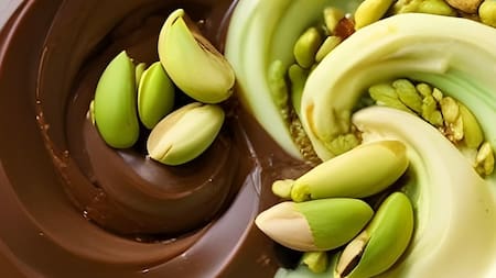 Una empresa vegana lanzó un exquisito alfajor de pistacho: libre de gluten y con baño de repostería semiamargo