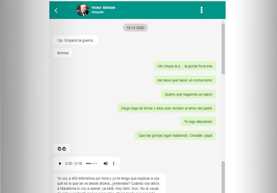 Muerte de Diego Maradona, audios y chats de celular de Leopoldo Luque