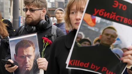 Homenaje a Alexéi Navalny. Foto: EFE.