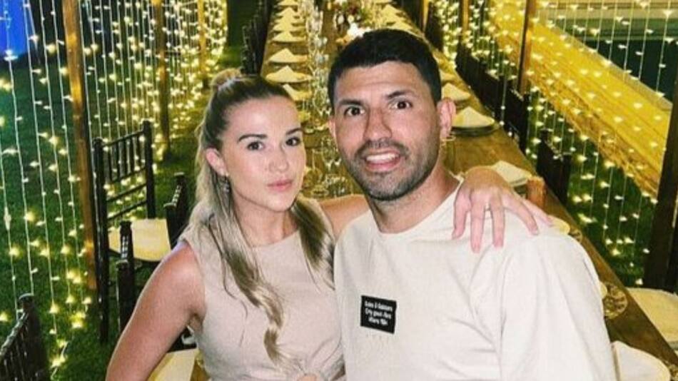 Sofía Calzetti y Kun Agüero. Foto: Instagram.