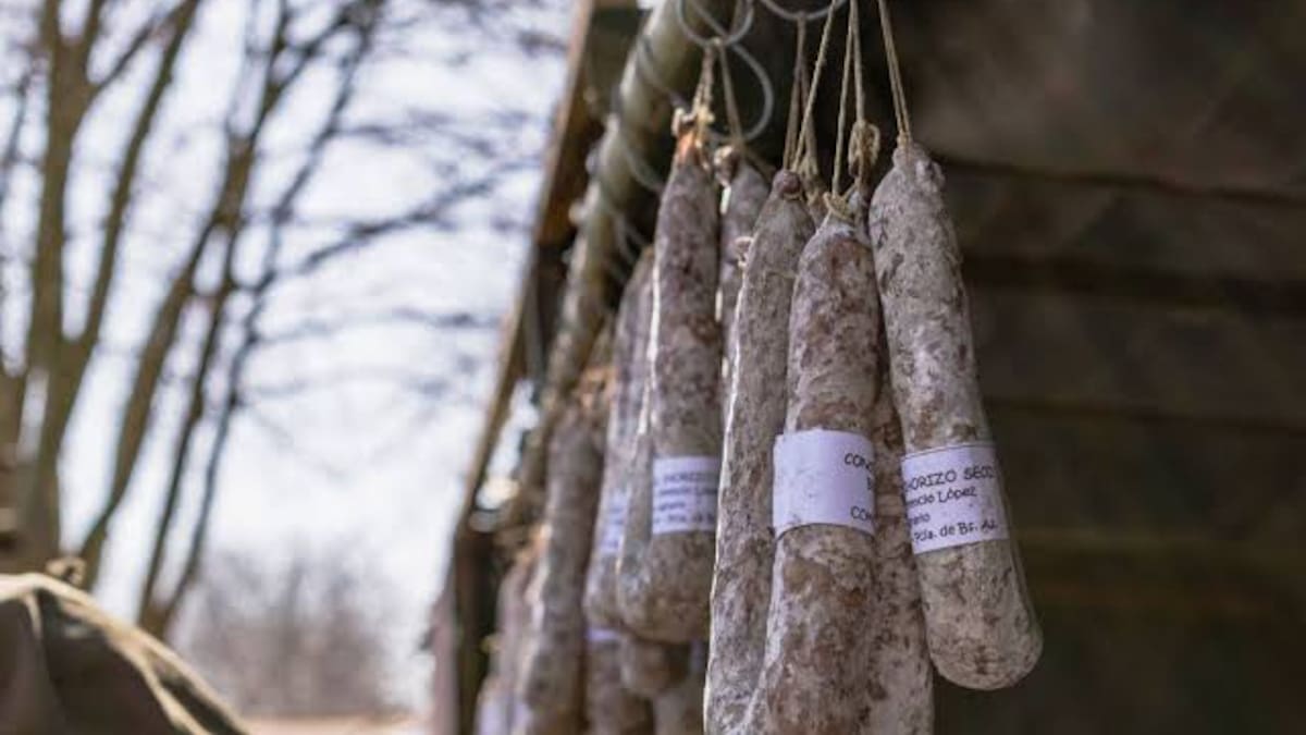 El chorizo seco es el gran emblema gastronómico de la Fiesta del Chorizo Seco de Comodoro Py, una celebración que reúne tradición, sabor e identidad rural.