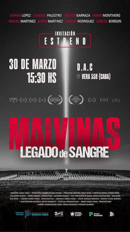 Documental "Malvinas legado de Sangre"