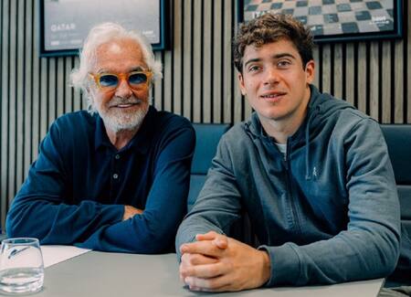 Flavio Briatore y Franco Colapinto. Foto: Instagram @briatoreflavio