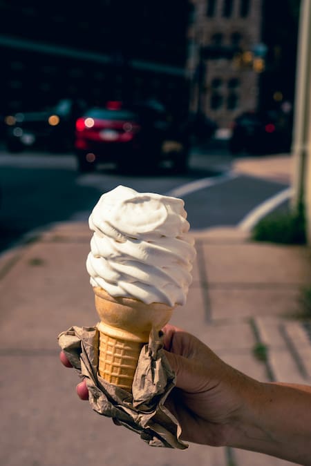 Helado. de vainilla. Foto: Unsplash.