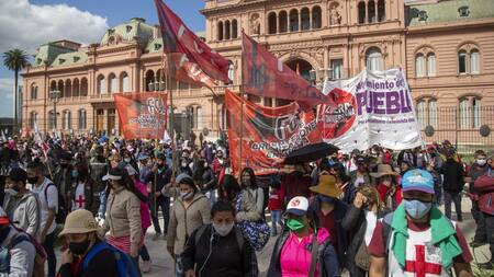 Toma de tierras en Guernica, protesta contra desalojo 29 de octubre de 2020, NA