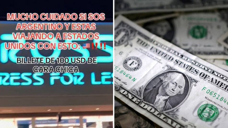 Un argentino vivió una incómoda situación tras pagar con dólares de "cara chica" en Estados Unidos. Foto: captura - NA.