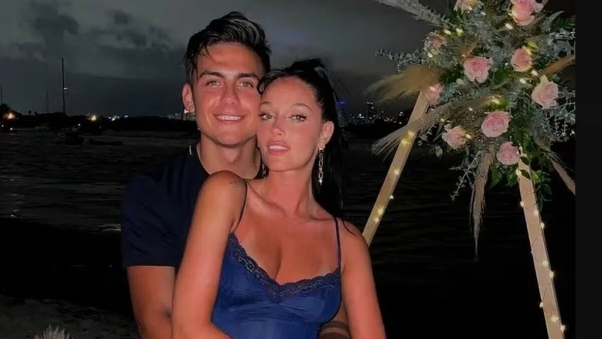 Oriana Sabatini y Paulo Dybala. Foto: X