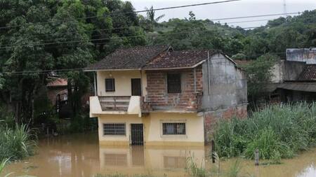 Lluvias e inundaciones en Brasil. EFE.