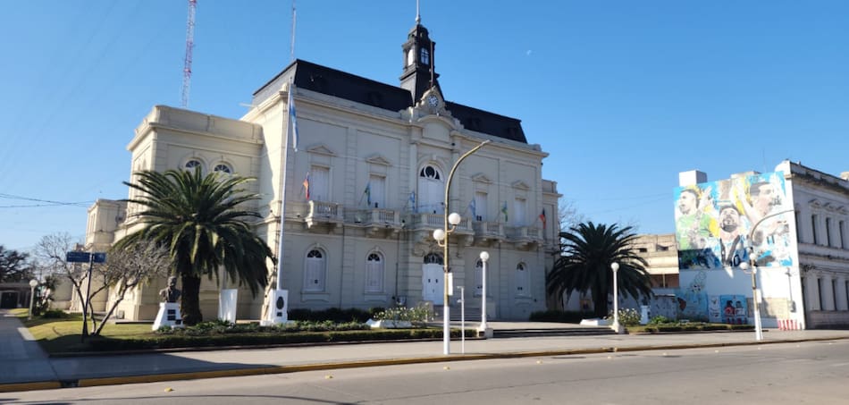 El centro del pueblo de Chacabuco, provincia de Buenos Aires. Foto: Municipalidad de Chacabuco.