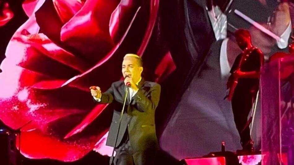 Cristian Castro en concierto. Foto: NA.