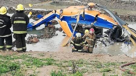 Cayó un helicóptero en Don Torcuato con cinco personas a bordo
