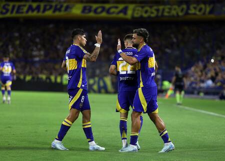 Carlos Palacios y Milton Giménez; Boca Juniors vs Rosario Central. Foto: NA/Mariano Sánchez