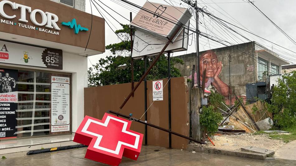 Paso del Huracán Beryl en México. Foto: EFE