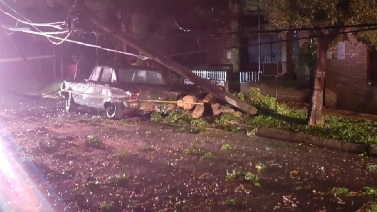 Temporal de lluvia, viento y granizo, Foto NA