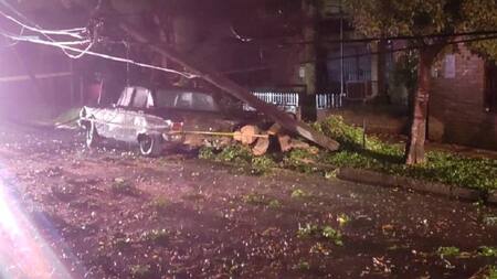 Temporal de lluvia, viento y granizo, Foto NA