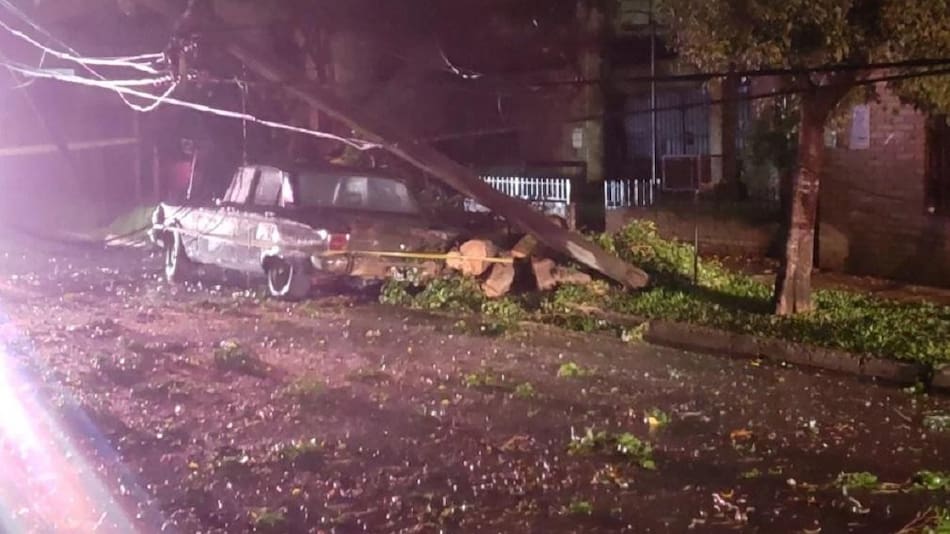 Temporal de lluvia, viento y granizo, Foto NA