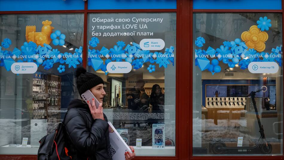 Kiyvstar, empresa de telefonía celular de Ucrania. Foto: Reuters.