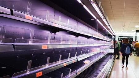 Gondolas vacias en supermercados