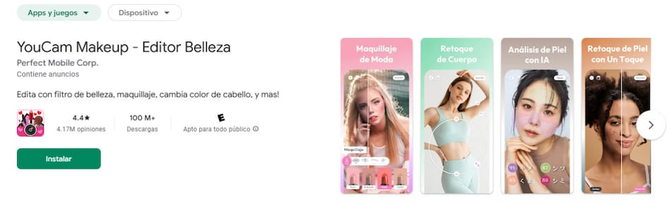 YouCam Makeup. Foto Google Play