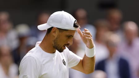Pedro Cachin cayó ante Novak Djokovic. Foto: Reuters.