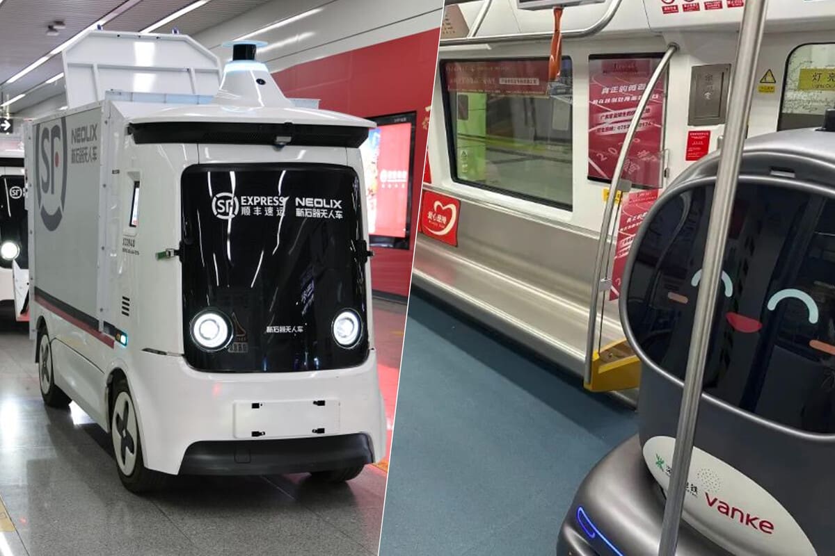 Robot que entrega paquetes en China.