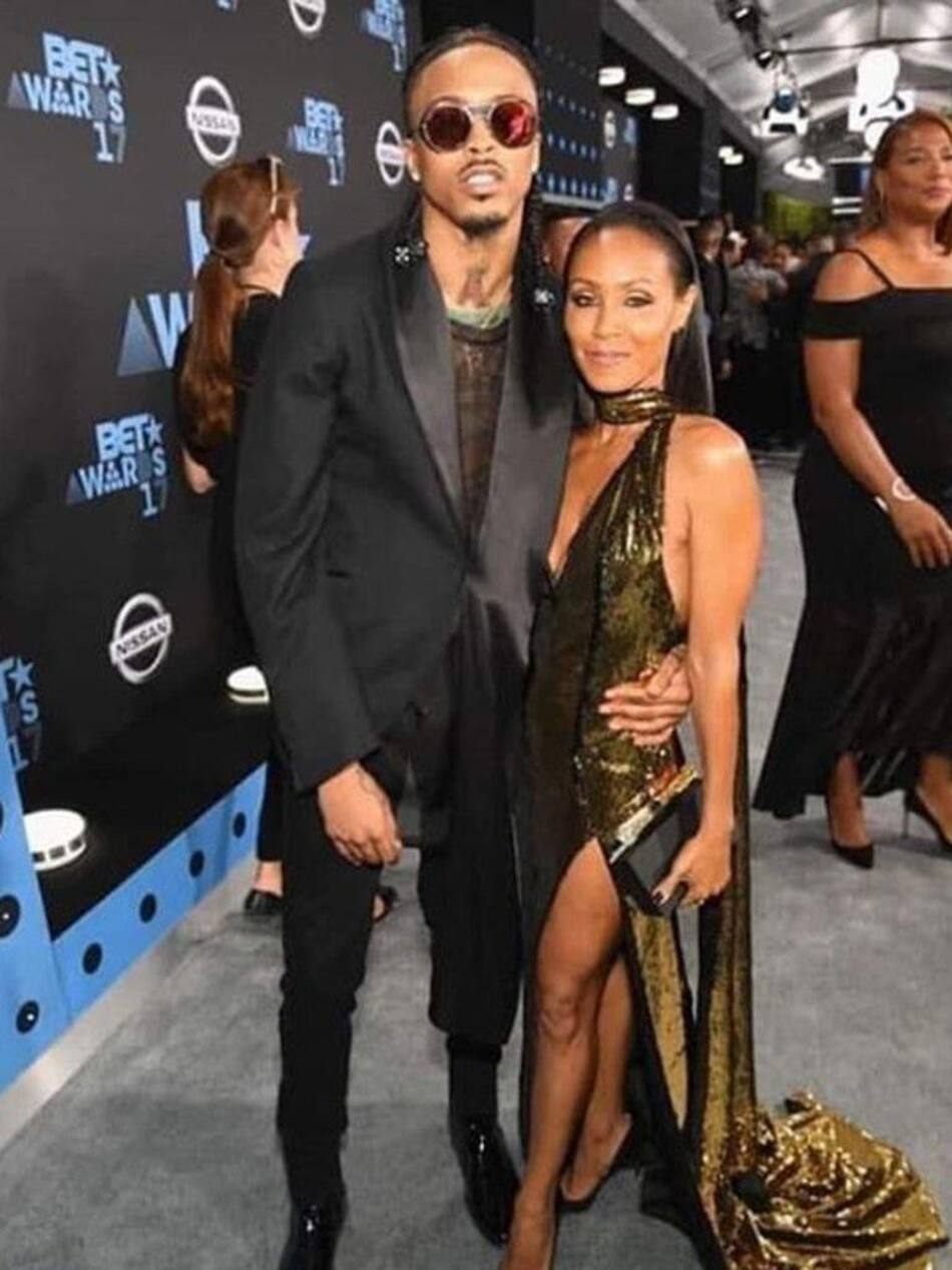 August Alsina con Jada Pinkett Smith en la gala de los BET Awards de 2017