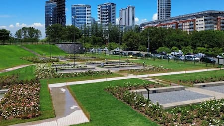 Rosedal de Puerto Madero.