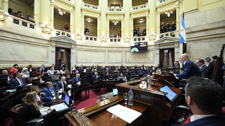 Sesión en el Senado.